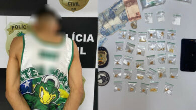 Indivíduo é preso em flagrante por tráfico de drogas na região Oeste de Goiânia