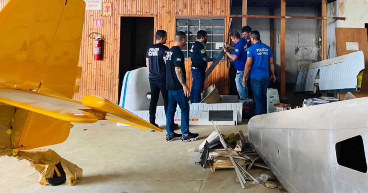 PCGO investiga hangar suspeito de manutenção clandestina de aeronaves