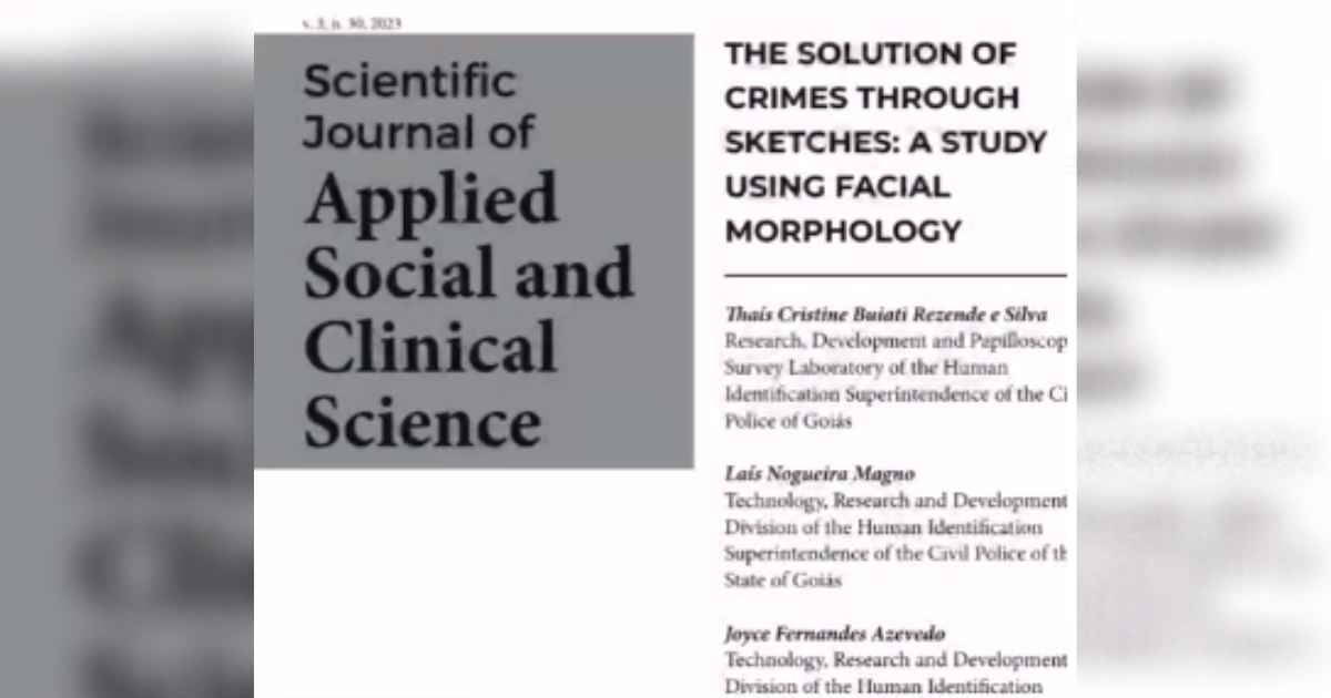 PCGO publica artigo sobre retrato falado em revista internacional