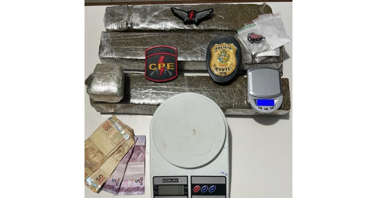 Homem é preso por tráfico de drogas e entorpecentes são apreendidos