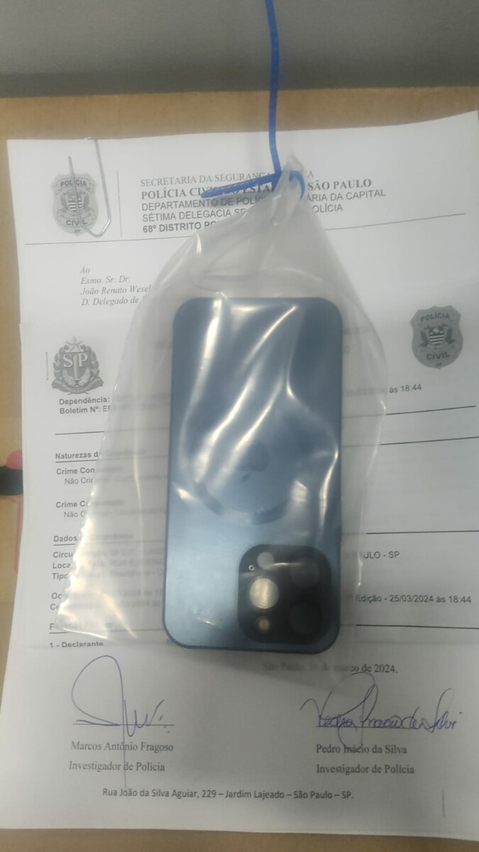 Polícia Civil recupera, em São Paulo, celular alvo de compra fraudulenta