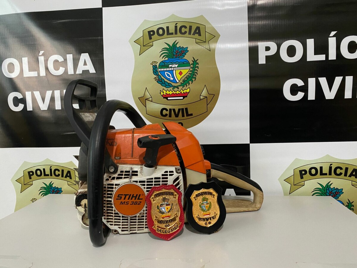 PCGO recupera motosserra furtada em Minaçu