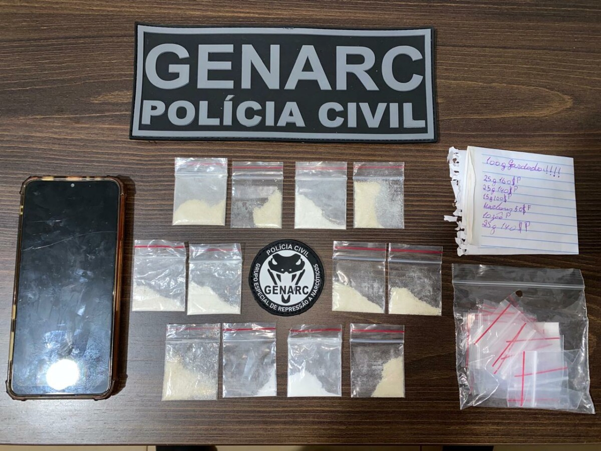 Homem é preso por traficar drogas na proximidade de escola na Cidade de Goiás