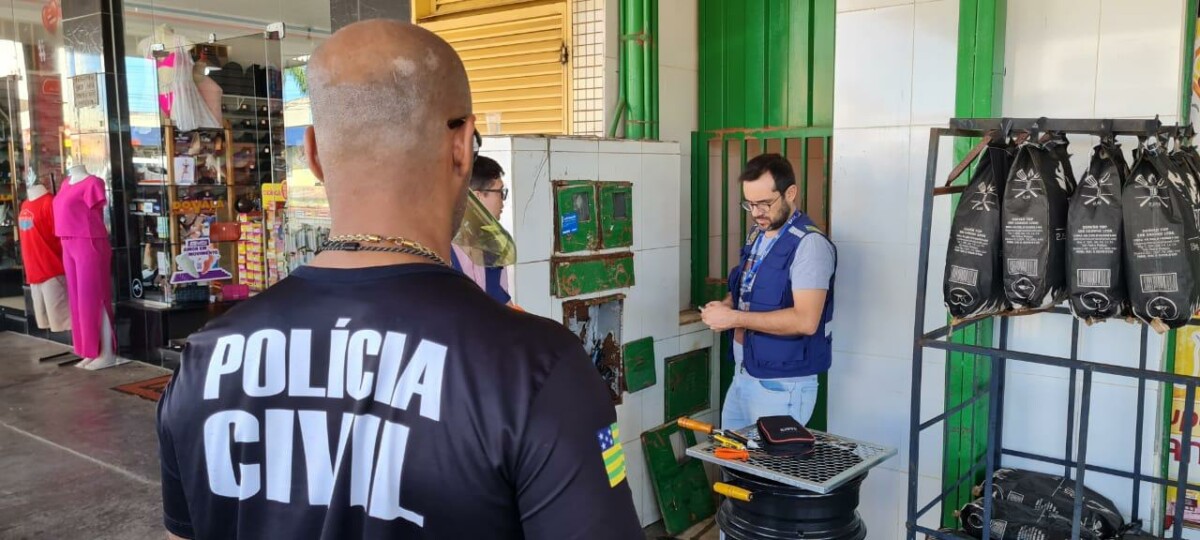 Operação conjunta combate furto de energia em estabelecimentos comerciais de Goiânia