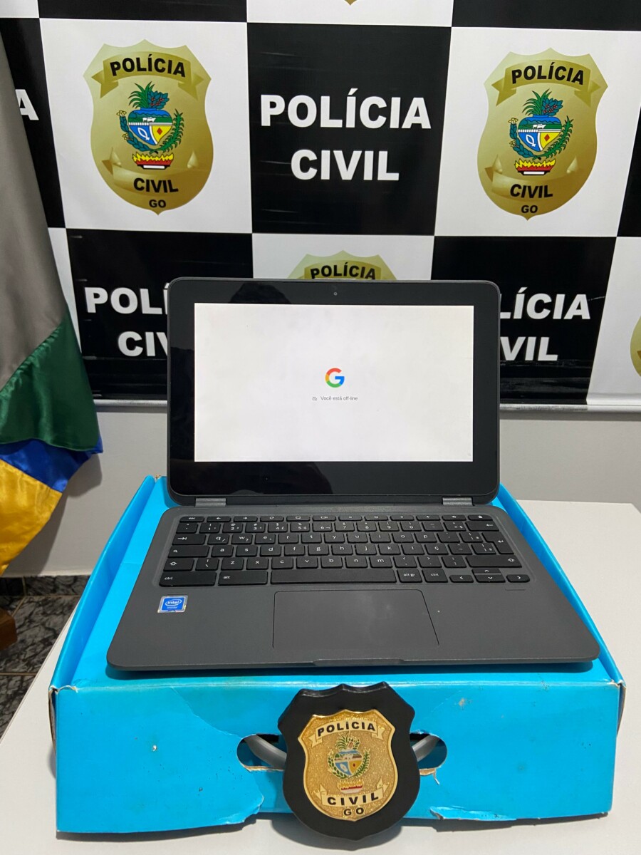 PCGO recupera Chromebook alvo de apropriação indébita em Nova Crixás