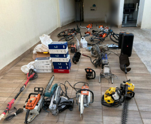 PCGO prende em flagrante receptador de equipamentos e materiais de construção furtados de obras