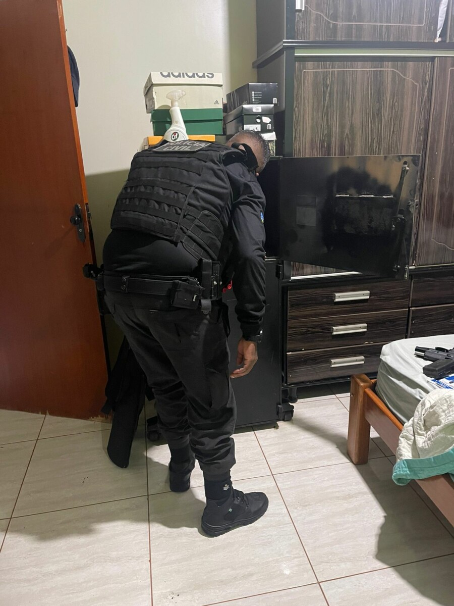 PC apreende armas e munições, em Chapadão do Céu, em investigação de violência doméstica