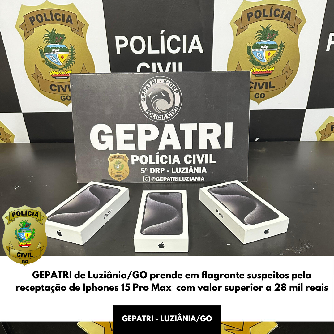 PCGO prende dois em flagrante em Valparaíso por receptação de celulares