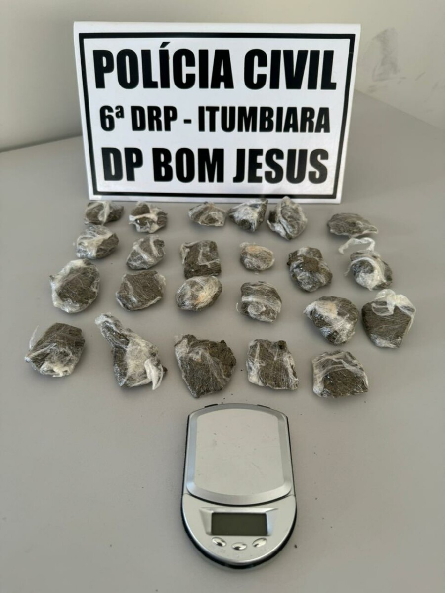 Homem é preso em flagrante por tráfico de drogas em Bom Jesus