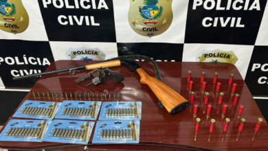 PCGO apreende armas de fogo de homem que ameaçou trabalhador de lava jato por não gostar de limpeza de carro