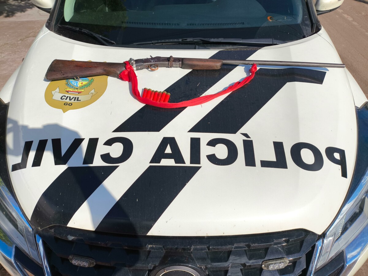 PCGO prende homem por violência doméstica e apreende arma de fpgp
