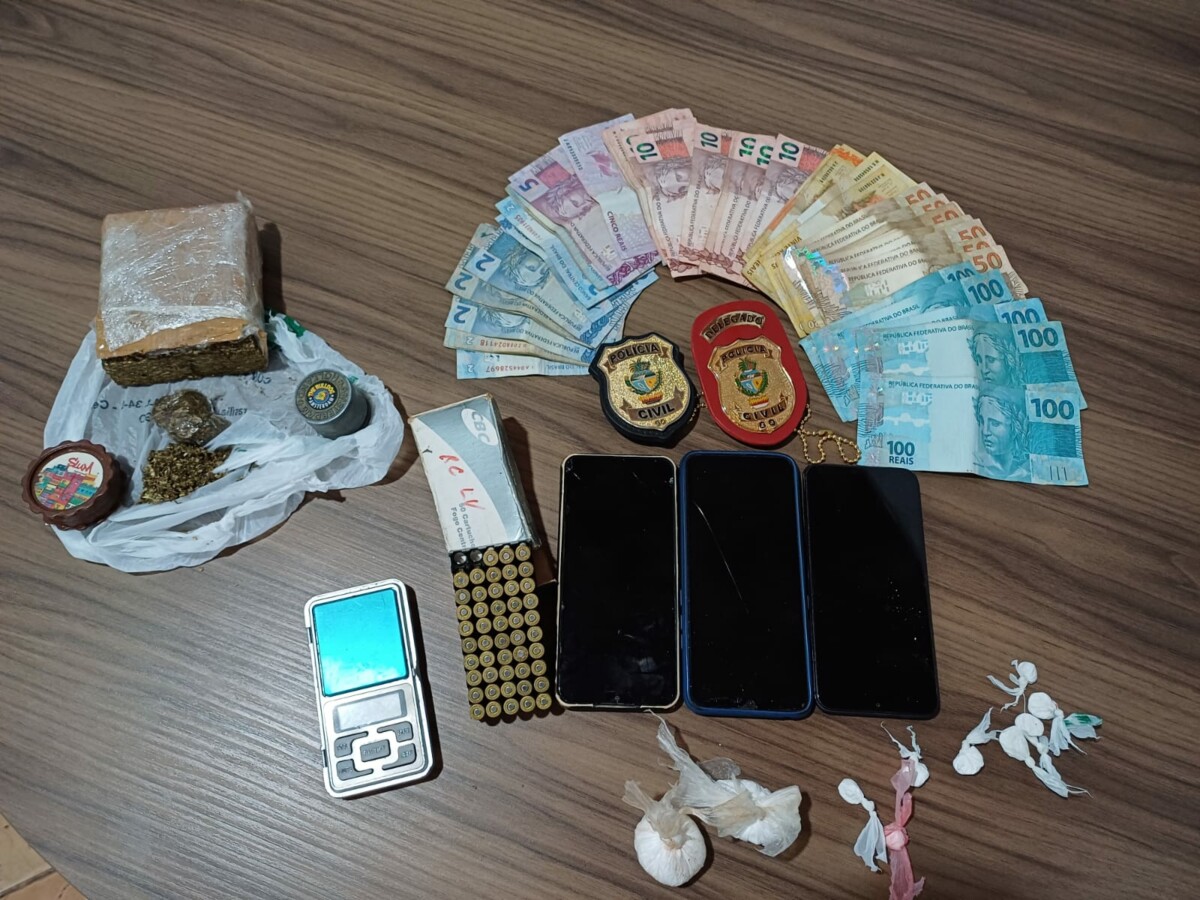 PCGO prende casal em flagrante em Iaciara por tráfico de drogas