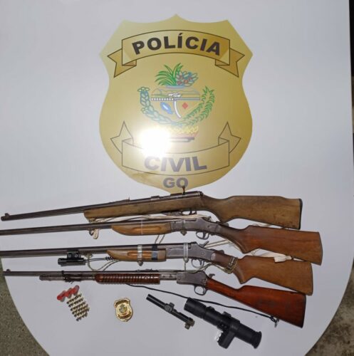 Polícia Civil apreende armas usadas para ameaçar mulher e prende investigado em flagrante