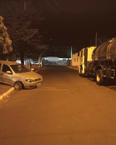 Polícia Civil prende motorista em flagrante por dirigir embriagado e colidir com caminhão, em Jataí