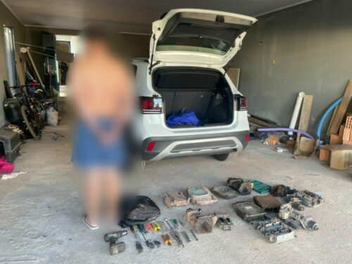 PCGO prende empresário por furto de módulos de caminhão e apreende armas e munições