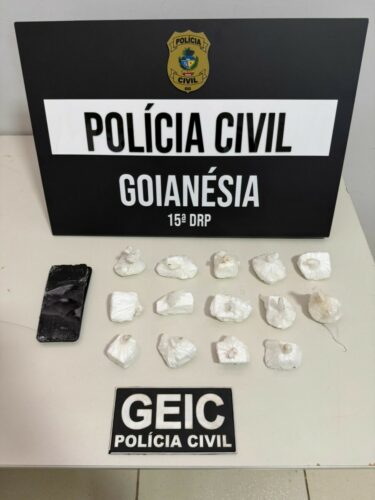 PCGO prende homem por tráfico de drogas e causa prejuízo de aproximadamente R$ 42 mil ao crime