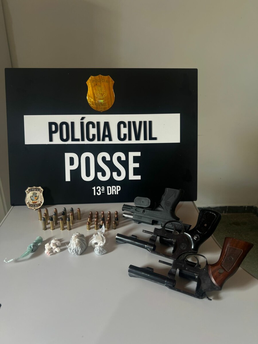 PCGO prende investigado por tráfico de drogas e posse ilegal de arma de fogo de uso restrito