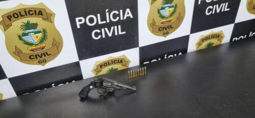 PCGO apreende arma e munições usadas por agressor que fez disparos contra portão da casa de ex companheira, em Luziânia