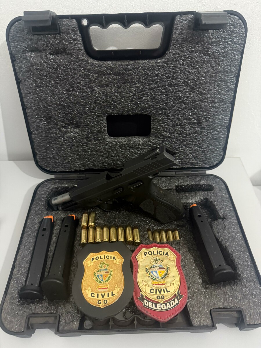 PCGO prende homem em flagrante por descumprimento de medidas protetivas, injúria, desacato, resistência, lesão corporal e porte ilegal de arma de fogo
