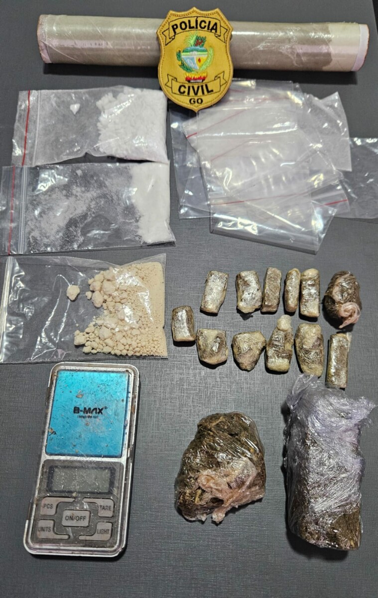 PCGO prende reincidente por tráfico de drogas em Goiatuba