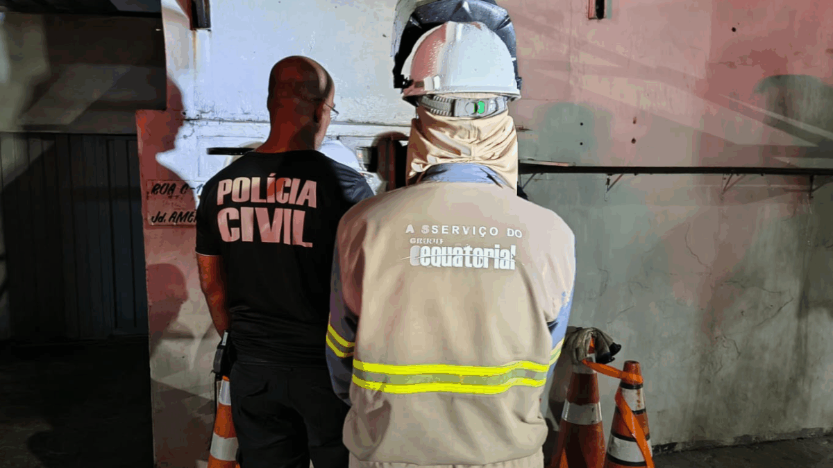 PCGO, em ação conjunta com a SPTC e com a Equatorial, prende em flagrante homem por fraude em medidor de energia elétrica em Goiânia