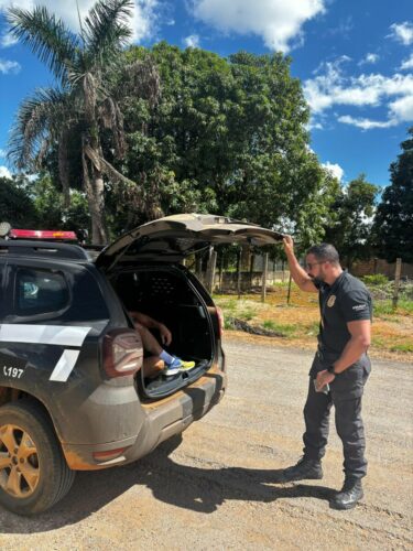 PCGO prende homem em flagrante por ameaça, perseguição e dano no contexto de violência doméstica, em Luziânia
