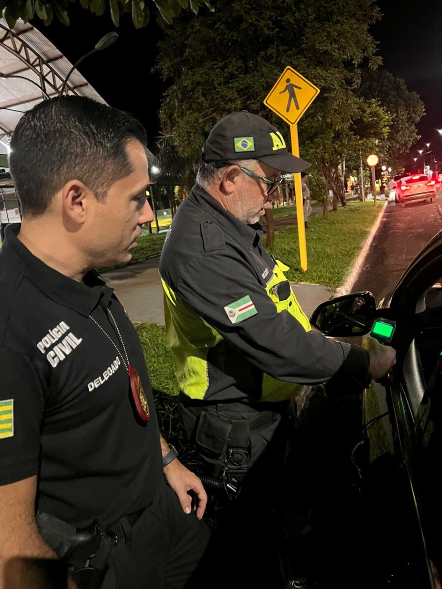 Operação integrada de trânsito, em Rio Verde, realiza mais de 200 testes de etilômetro